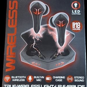 sentry true-wireless light-up earbuds